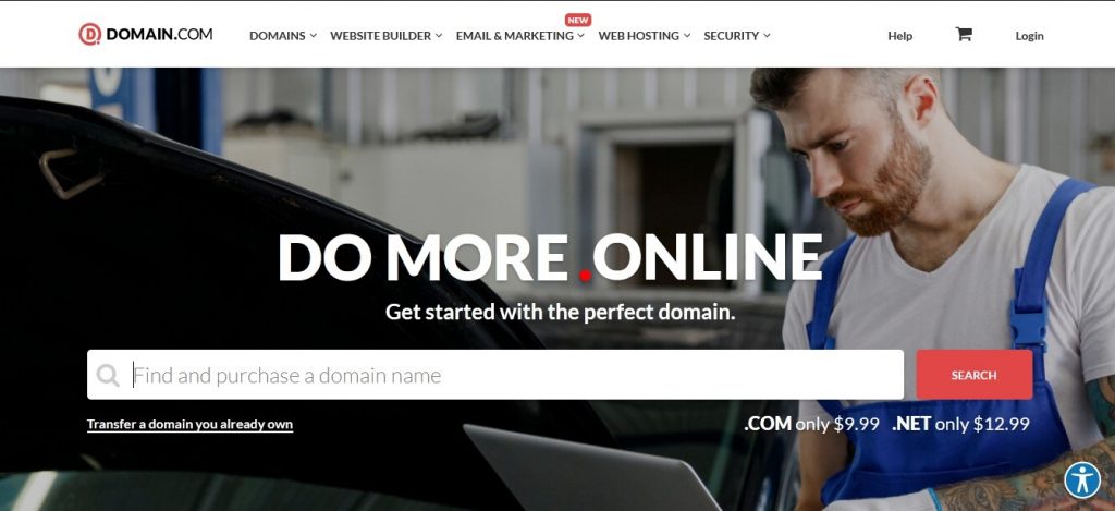 Domain.com features