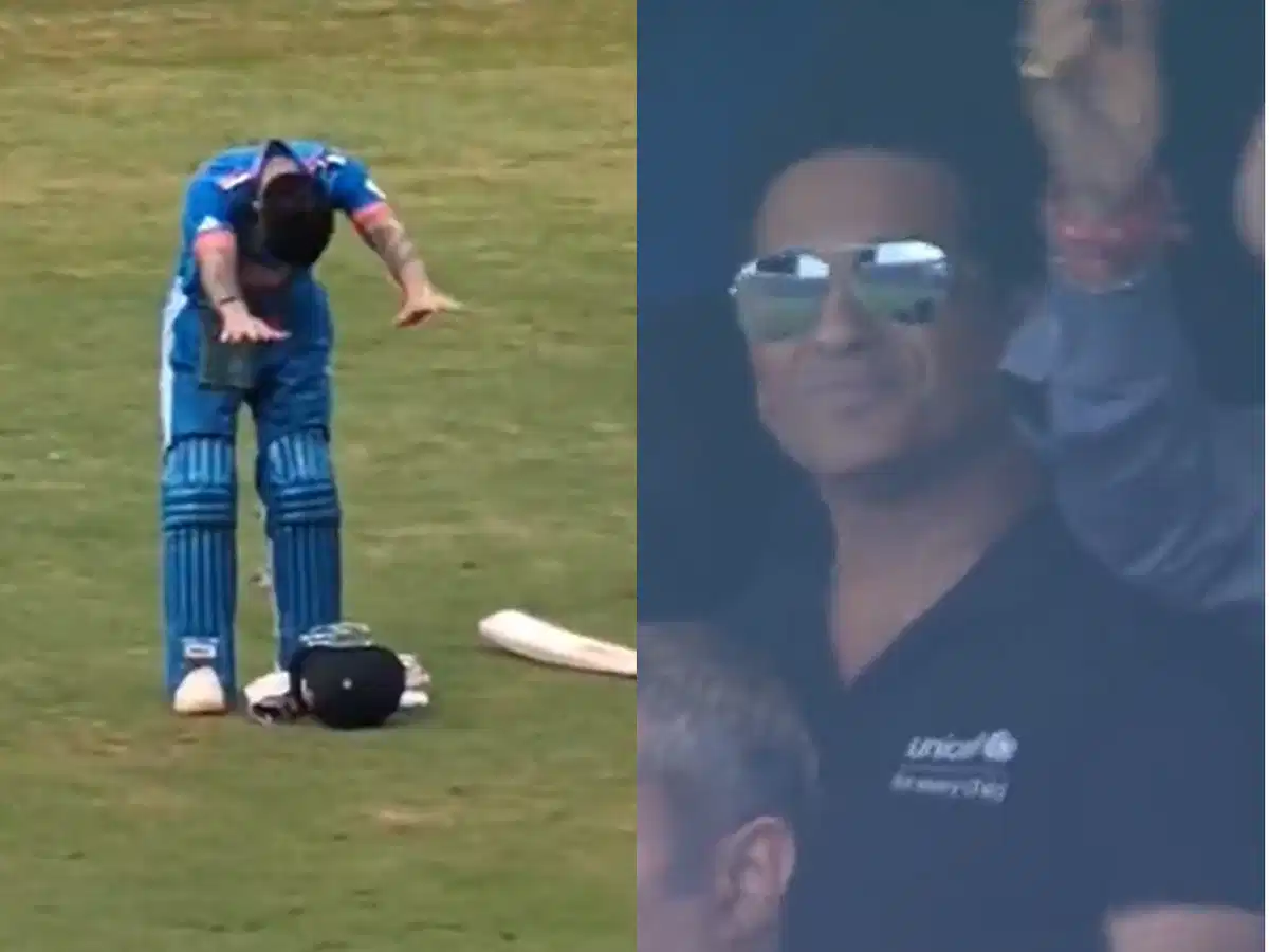 Virat Kohli Bows Down to Sachin Tendulkar After Reaching His 50th Century