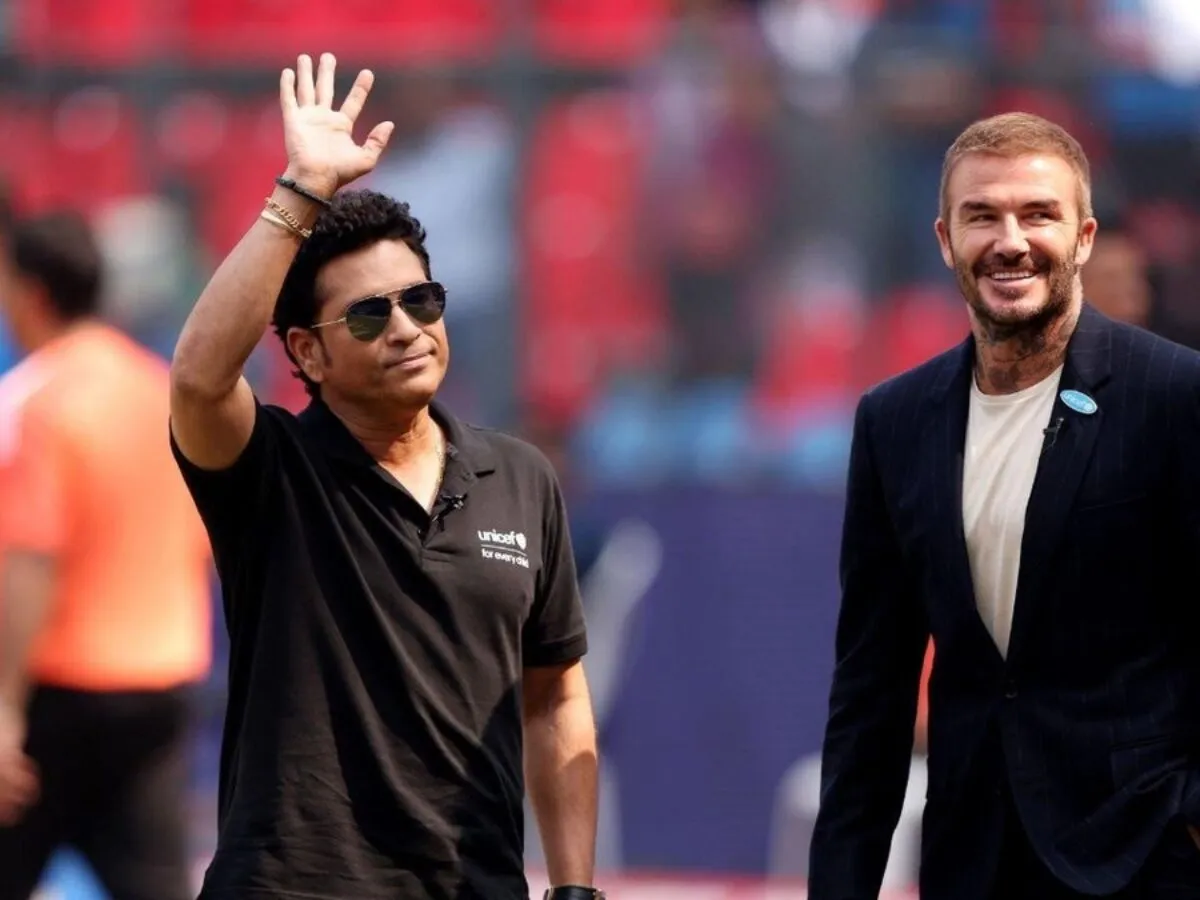 Virat Kohli and David Beckham Engage in Impromptu Football Match at Wankhede Stadium