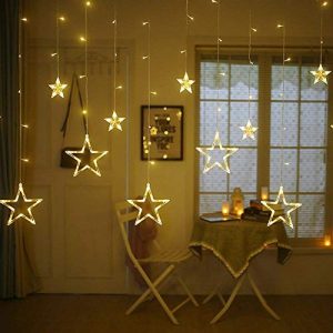 5 Big Star 5 Small Star Light with 8 Flashing Modes for Indoor Outdoor Decorations